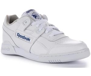 ReebokWorkout Plus - Scarpe da Ginnastica Basse uomo, Bianco (White/Royal), 43 EU