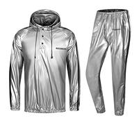 REEDBEEK Heavy Duty Fitness Perdita Di Peso Tuta Sudore Trapping Calore Sauna Tuta Palestra Esercizio Calore Shaper Pulsante Giacca Pant, Kl574p Sweatshirt - Bambini, Small