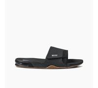 Reef Fanning Slide, Infradito Uomo, Nero/Argento, 44 EU