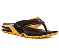 Reef Fanning Flip Flop Apribottiglie Uomo Sandali Nero Giallo EU 41-46