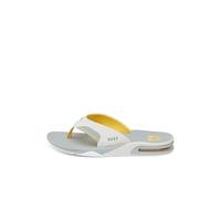 REEF Fanning - Infradito da uomo con apribottiglie, supporto per arco plantare, suola resistente, impermeabile, Giallo/Grigio/Grigio, 40 EU