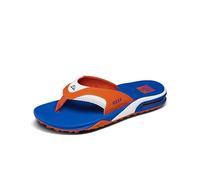 Reef Fanning Pregame Infradito Uomo Nero Rosso Water Friendly Sandali, Arancione e blu., 42 EU