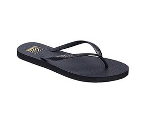 Reef Infradito da donna con glitter neri, impermeabili, resistenti agli spruzzi, adatte per lo stile, impermeabili
