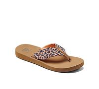 Reef Infradito da donna in tessuto primaverile, Leopardo Surf, 38.5 EU