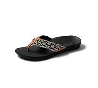 Reef Ortho-bounce Woven - Infradito Donna, Nero (BLACK/WHITE BLW), 42.5 EU