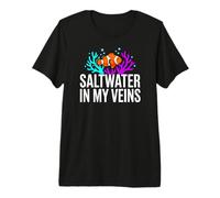 Reef Tank Aquarist Saltwater in My Veins Maglietta Premium