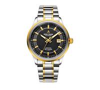 Reef Tiger lusso vestito orologi da uomo oro giallo acciaio nero quadrante luminoso data orologio RGA8015
