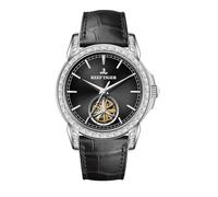 REEF TIGER Orologio da polso da uomo con lunetta in cristallo brillante meccanico automatico RGA1904 Tourbillon cinturino in pelle classico di lusso, RGA1904-YBBD, moderno