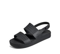 Reef Water Vista Higher Sandali da donna con plateau e cinturino in velcro regolabile, nero, 42.5 EU