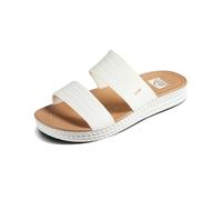 REEF Water Vista Slide - Piattaforma da donna, impermeabile, supporto per arco plantare, bianco/marrone chiaro., 41 EU
