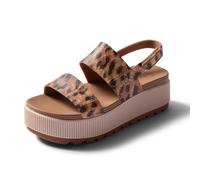 Reef Water Vista superiore Sandali Leopard Print Water Friendly Scarpe, Leopard, 5 UK