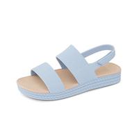 REEF Water Vista Womens Platform Sandal, Water Friendly, Adjustable Strap, Dusty Blue, 9