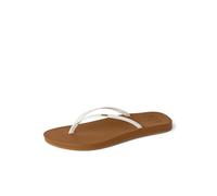 Reef Women's Cushion Slim Flip-Flop, White/Tan, 9, Infradito da Donna con Cuscino Sottile, Bianco/Marrone Chiaro, 9, 7 UK