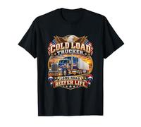 Reefer Camion Driver Cold Load Long Road Trucker Life Maglietta