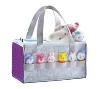 REEKNOKOL Borsa da trasporto per Toniebox Starter Set e accessori, Borsa organizer in feltro per Tonies Figurine e Toniebox Custodia da viaggio Tonies con manico per Toniebox e accessori (viola)