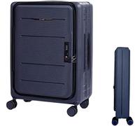 REEKOS Bagaglio a Mano Valigia a Mano Valigie Pieghevoli Trolley Regolabile Bagaglio A Mano Valigia Anteriore Aperta Ruota Universale Bagaglio Valigie (Color : F, Size : 20 in)