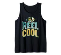 Reel Cool Humor Vibes Dad Funny Fishing Citazione Joke Pun Canotta