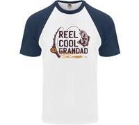 Reel Cool Nonno Divertente Maglietta Baseball S/S Da Pescatore Per Uomini
