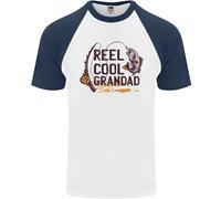 Reel Cool Nonno Divertente Maglietta Baseball S/S Da Pescatore Per Uomini