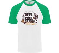 Reel Cool Nonno Divertente Maglietta Baseball S/S Da Pescatore Per Uomini