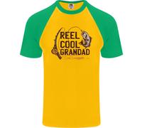 Reel Cool Nonno Divertente Maglietta Baseball S/S Da Pescatore Per Uomini