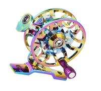 Reel da a Mosca | Elegante Ruota da d'acqua | Alluminio portatile in lega multiarma a massa | rosso per diverse situazioni di