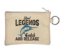 Reel Legends Catch and Release - Portamonete a forma di pesce spada, colore: Beige