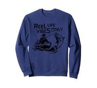 Reel Life Vibes Only Funny Fishing Pescatori - Fishing Vibes Felpa