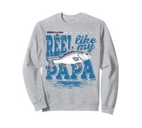 Reel Like My Papa Funny Fishing Grand Son Daughter Felpa