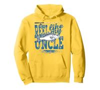Reel Like My Uncle Funny Fishing Niece and Nephew Tee Felpa con Cappuccio