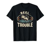 Reel Trouble Bass Fishing Weekend Pescatore Maglietta