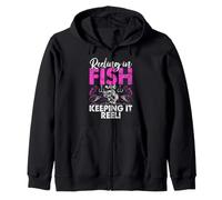 Reeling in Pesce e tenerlo Reelexcl Pesca Mamma Felpa con Cappuccio
