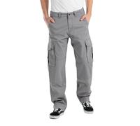 Reell Flex Cargo LC Pantaloni Uomo Con Tasche Laterali Grigio Chiaro 17085