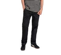 Reell Metro Flex Chino, elegante pantaloni chino da uomo, nero, 34W x 32L