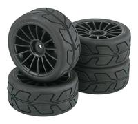 Reely 1:10 auto stradale ruote complete speed 15 raggi nero 4 pz