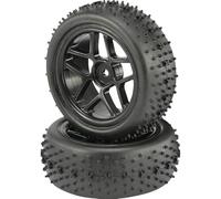 Reely 1:10 Passeggino completo Spike a 5 raggi, nero, 2 pezzi