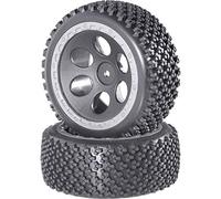 Ruote complete 1:10 Buggy Reely Rally Fori Grigio 2 pz.