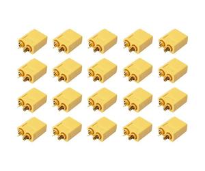 Reely 1399717 Connettore maschio per batteria XT60 dorato 20 pz.