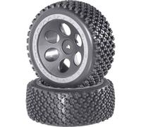 Reely RE-6549729 Ruote complete 1:10 Buggy Rally Fori Grigio 2 pz.