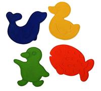 Reer 7615 Animaletti Antiscivolo per Vaschetta Bagnetto, Confezione 4 Pezzi