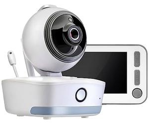 Reer 80440 Videocamera con audio integrato, sorveglianza bambini, con visione notturna e rilevazione del movimento, XL, bianco