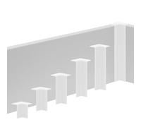 REESE Angolo interno bianco per battiscopa | 18 x 60 mm | su misura | Profilo Weimar | Connettore per listelli | Facile installazione senza perforazione