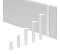REESE Connettori per battiscopa | 18 x 60 mm | Bianco | Adatti perfettamente | Profilo Weimar | Montaggio semplice senza perforazione | Resistente