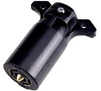 Reese Towpower 74127 Plastic 7-Way Flat Blade Trailer End Connector - Black