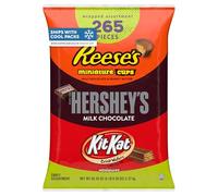 REESE'S, and KIT KAT - Assortimento di caramelle al cioccolato al latte, confezionate singolarmente, confezione da 265 pezzi