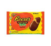 REESE'S Milk Chocolate Peanut Butter Eggs Candy, Easter, 1.2 oz Packs (6 Count)