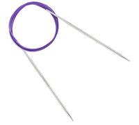 Reessy Ferri da maglia circolari da 3,5 mm, lunghi 120 cm, in acciaio inox, con cavo flessibile, ferri rotondi con dimensioni indicate, ferri da maglia circolari fissi per progetti a maglia