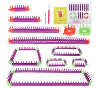 Reessy Telaio per lavoro a maglia con telaio, ago a gancio, in plastica flessibile, per adulti e bambini, kit di telai per maglieria rotondi, per lavorare a maglia, cappelli, guanti, sciarpe, calzini