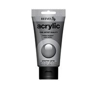 Reeves - Colore Acrilico, 75 ml, Grigio Payne