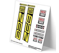 REF:VP448 Adesivi compatibili con forcella Rock-Shox ZEB 2021-2025 MTB, adesivi, adesivi per mountain bike. (GIALLO 025)
